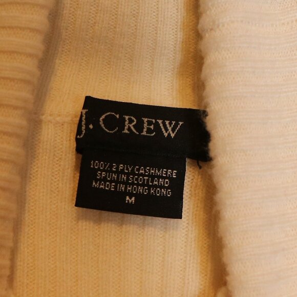 J Crew Vintage 90s 2 Ply Cashmere Ribbed Turtleneck Sweater M Ivory Scotland - Picture 4 of 7